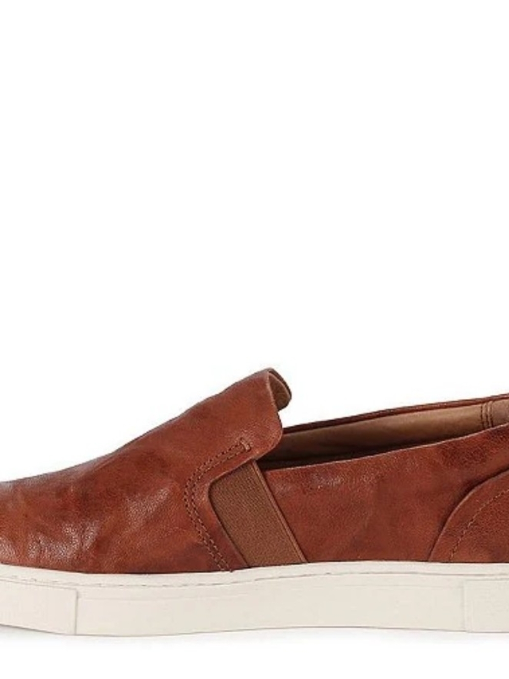 Frye Ivy Slip-On Leather Sneakers in Cognac - Picture 6 of 16